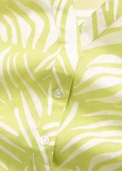 Kurzarmbluse in Leinenoptik