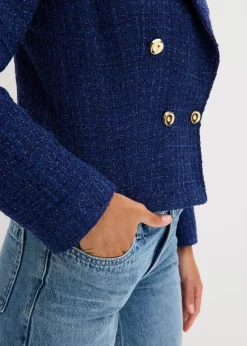 Kurzblazer aus softem Bouclé