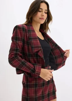 Kurzblazer mit Schmuck-Knopf