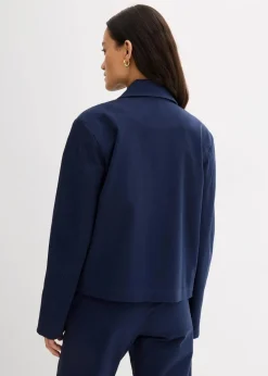 Kurze Übergangsjacke aus elastischem Bio-Baumwoll-Mix