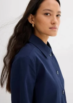 Kurze Übergangsjacke aus elastischem Bio-Baumwoll-Mix