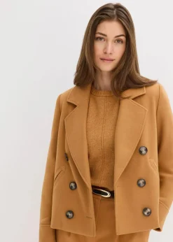 Kurze Jacke in Wolloptik