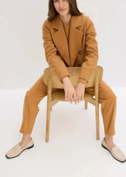 Kurze Jacke in Wolloptik