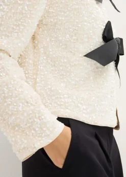 kurze Pailletten-Jacke