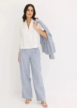 Kurze Popeline - Kurzarmbluse aus Baumwolle