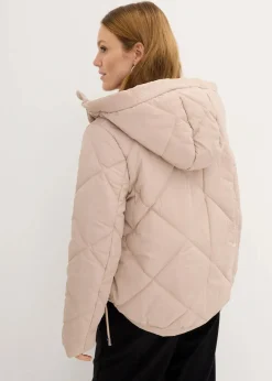 Kurze Steppjacke mit Futter in Kontrastfarbe