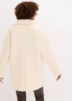 Kurzer Bouclé-Mantel, oversized