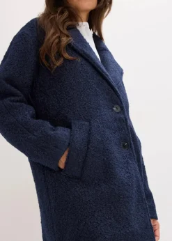 Kurzer Bouclé-Mantel, oversized