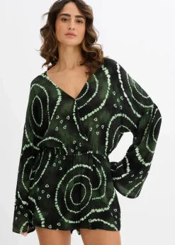 Kurzer Jumpsuit aus fließender Viskose