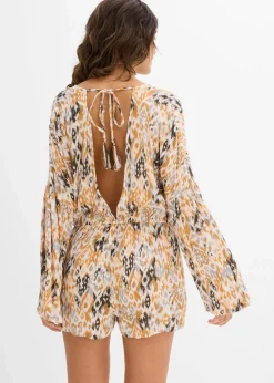 Kurzer Jumpsuit aus fließender Viskose