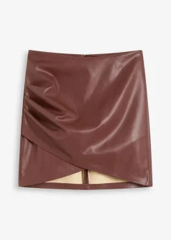 Kurzer Lederimitat-Rock