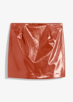 Kurzer Lederimitat-Rock