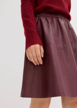 Kurzer Lederimitat-Rock