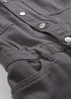 Kurzer Overall aus reiner Baumwolle