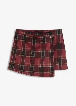 Kurzer Skort mit Schmuck-Knopf