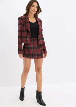 Kurzer Skort mit Schmuck-Knopf