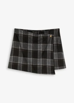 Kurzer Skort mit Schmuck-Knopf