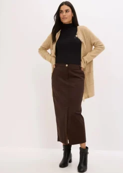 Kurzer Strickmantel mit Pailetten und Glanzgarn