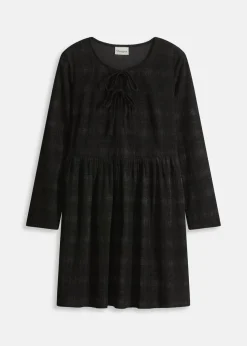 Kurzes Cord-Kleid mit Karomuster