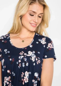 Kurzes Jerseykleid aus softem Viskose-Mix