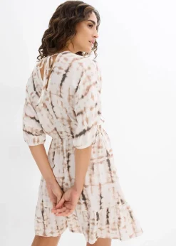 Kurzes Kleid aus fließender Viskose