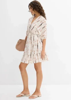 Kurzes Kleid aus fließender Viskose