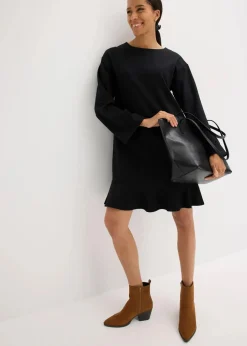 Kurzes Kleid mit Volant aus Punto di Roma