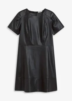 Kurzes Lederimitat-Kleid
