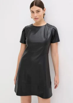 Kurzes Lederimitat-Kleid