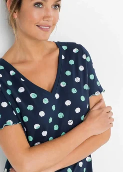 Kurzes Nachthemd aus Bio-Baumwolle