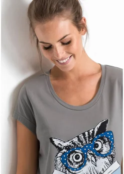 Kurzes Nachthemd aus reiner Bio-Baumwolle