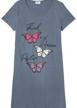 Kurzes Nachthemd aus reiner Bio-Baumwolle