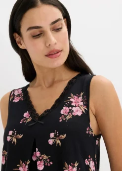 Kurzes Nachthemd aus softem Viskose-Mix