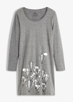 Kurzes Nachthemd mit langen Ärmeln