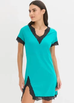 Kurzes Nachthemd mit zarter Spitze