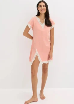 Kurzes Nachthemd mit zarter Spitze