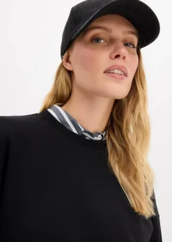 Kurzes Oversize-Sweatshirt aus reiner Bio-Baumwolle