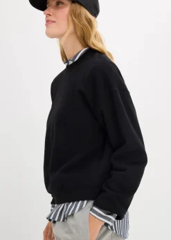 Kurzes Oversize-Sweatshirt aus reiner Bio-Baumwolle