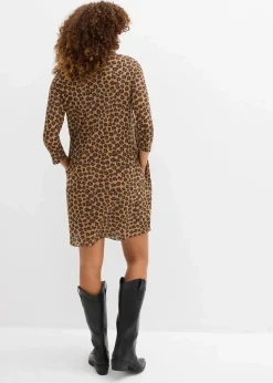 Kurzes Shirtkleid in Strickoptik