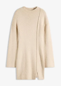 Kurzes Strickkleid mit Wollanteil