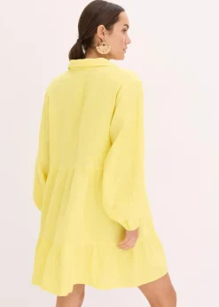 Kurzes Stufen-Kleid aus Musselin