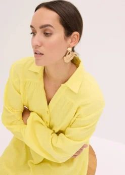 Kurzes Stufen-Kleid aus Musselin