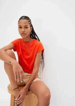 Kurzes T-Shirt aus reiner Bio-Baumwolle