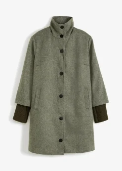 Kurzmantel in Wolloptik