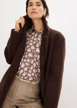 Kurzmantel in Wolloptik