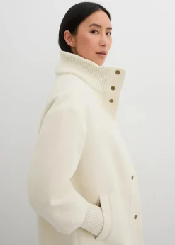 Kurzmantel in Wolloptik