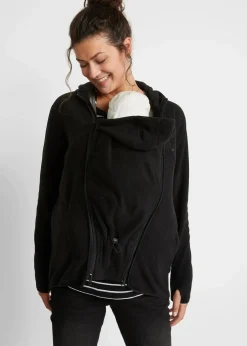 Kuschelige 3-in-1 Umstands-Fleecejacke und Tragejacke