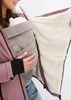Kuschelige 3-in-1 Umstandsjacke und Tragejacke