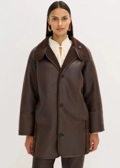 Lammfellimitat-Jacke