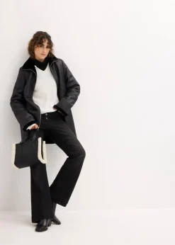 Lammfellimitat-Jacke